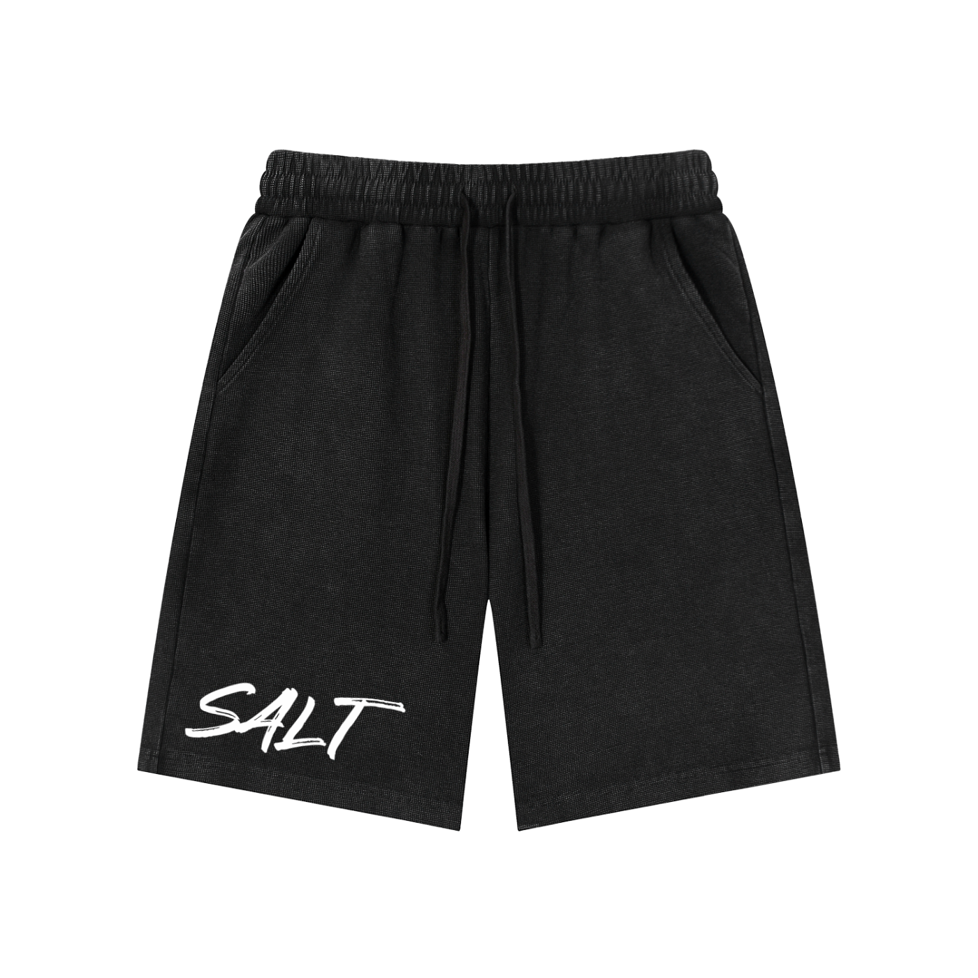 SK Stone-wash Waffle Knit Shorts