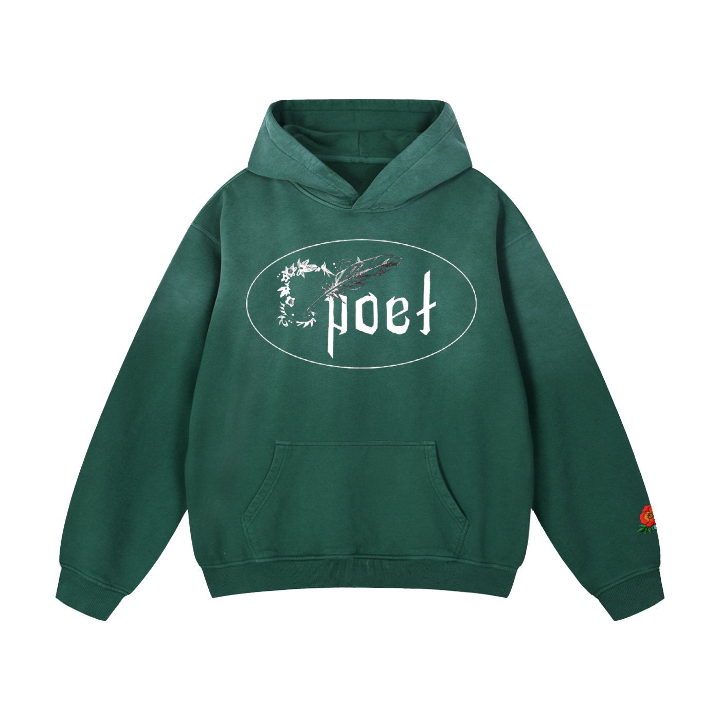 "Poetic" SK Oversized Sun-fade Hoodie