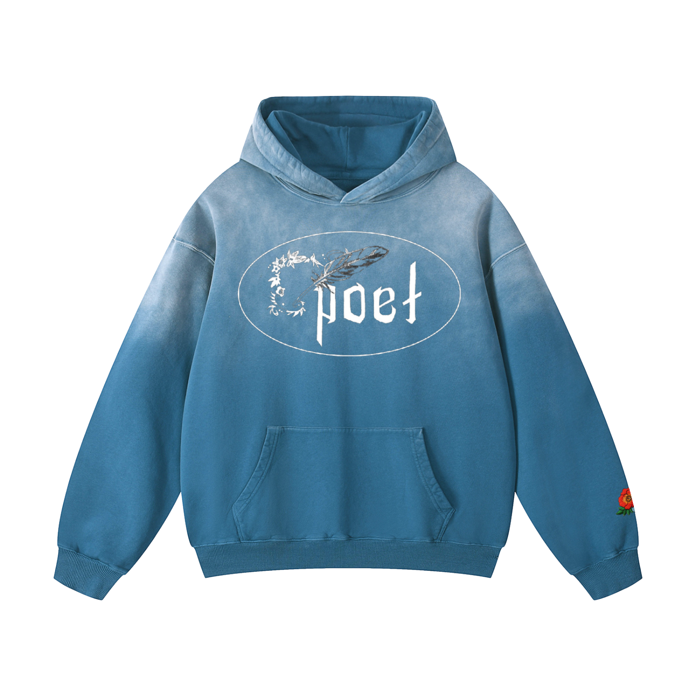 "Poetic" SK Oversized Sun-fade Hoodie