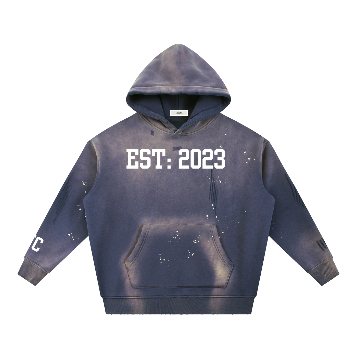 "Established" SK Vintage Frayed  Hoodie