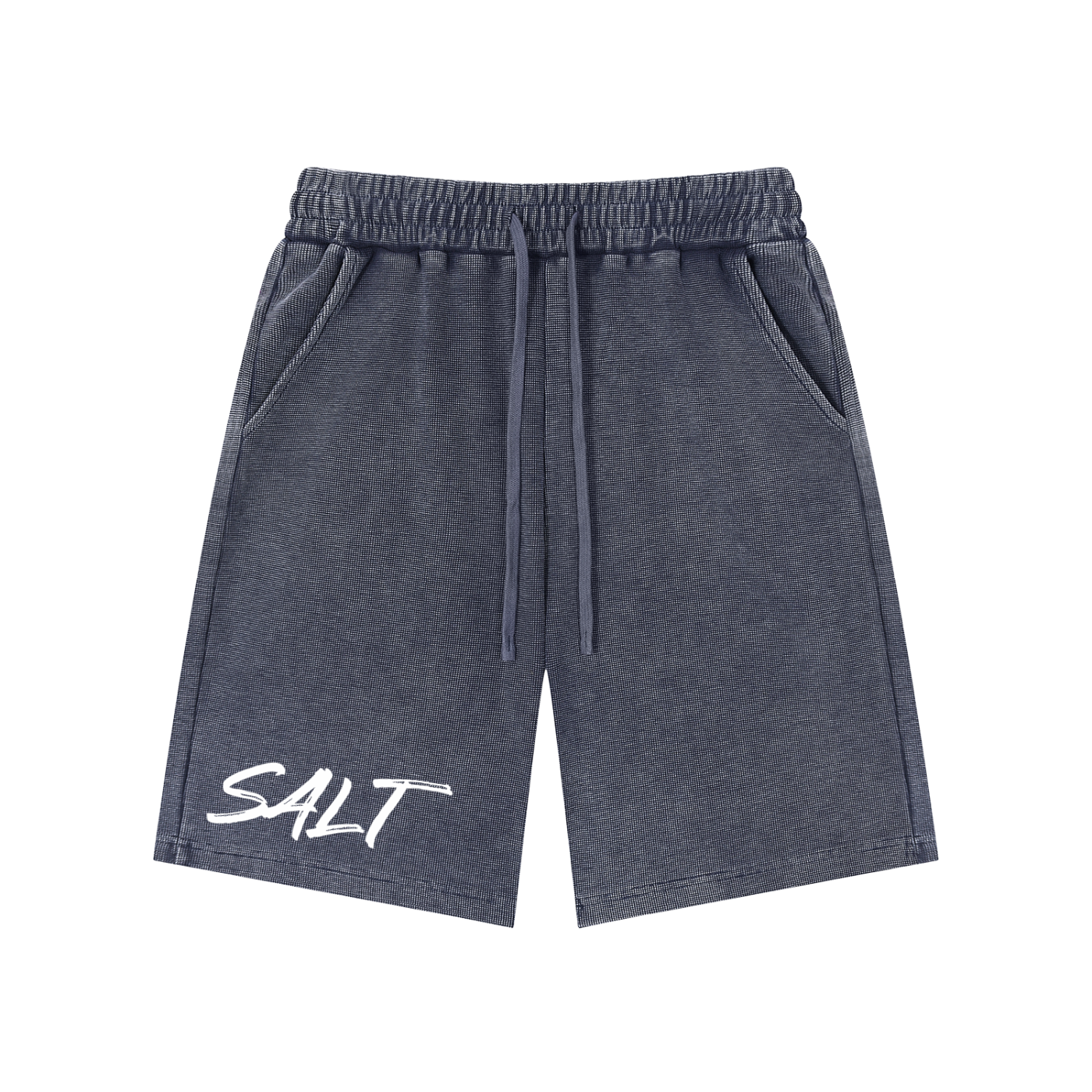 SK Stone-wash Waffle Knit Shorts