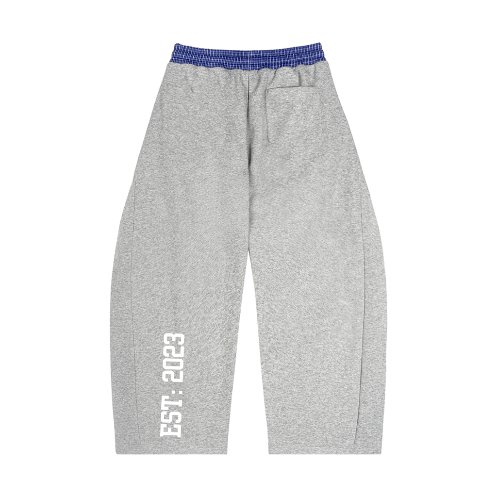 Sk Plaid Waistband Barrel Sweatpants