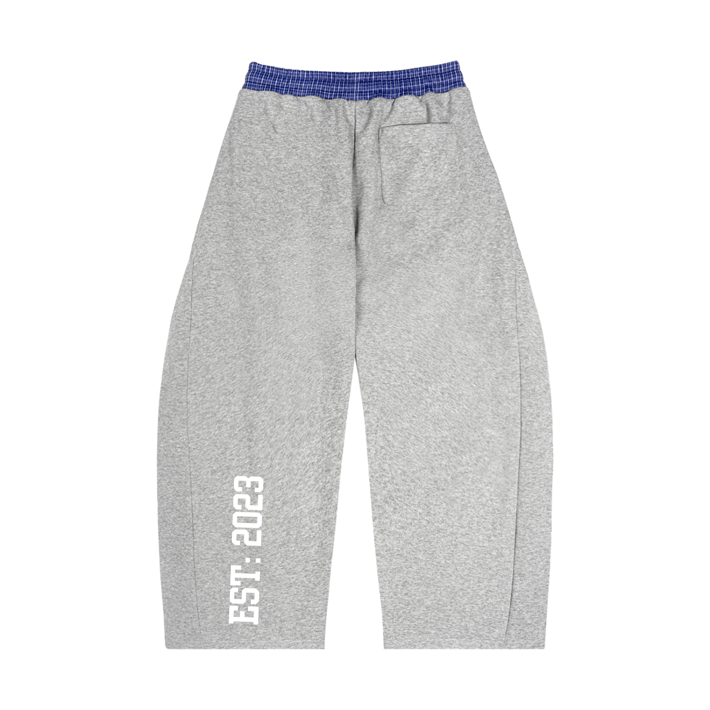 Sk Plaid Waistband Barrel Sweatpants