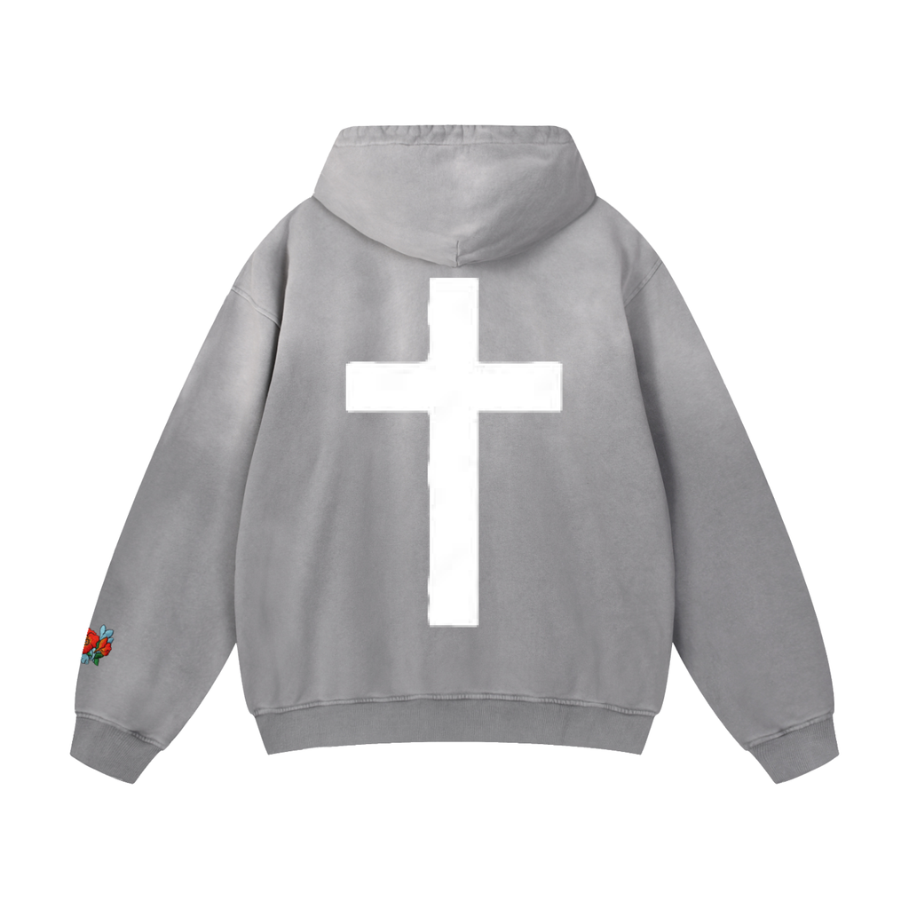 "Poetic" SK Oversized Sun-fade Hoodie