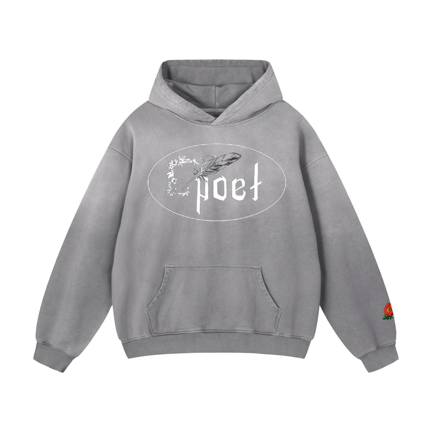 "Poetic" SK Oversized Sun-fade Hoodie