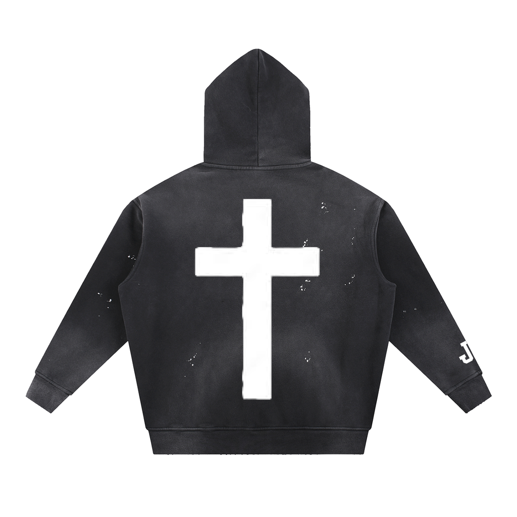 "Established" SK Vintage Frayed  Hoodie
