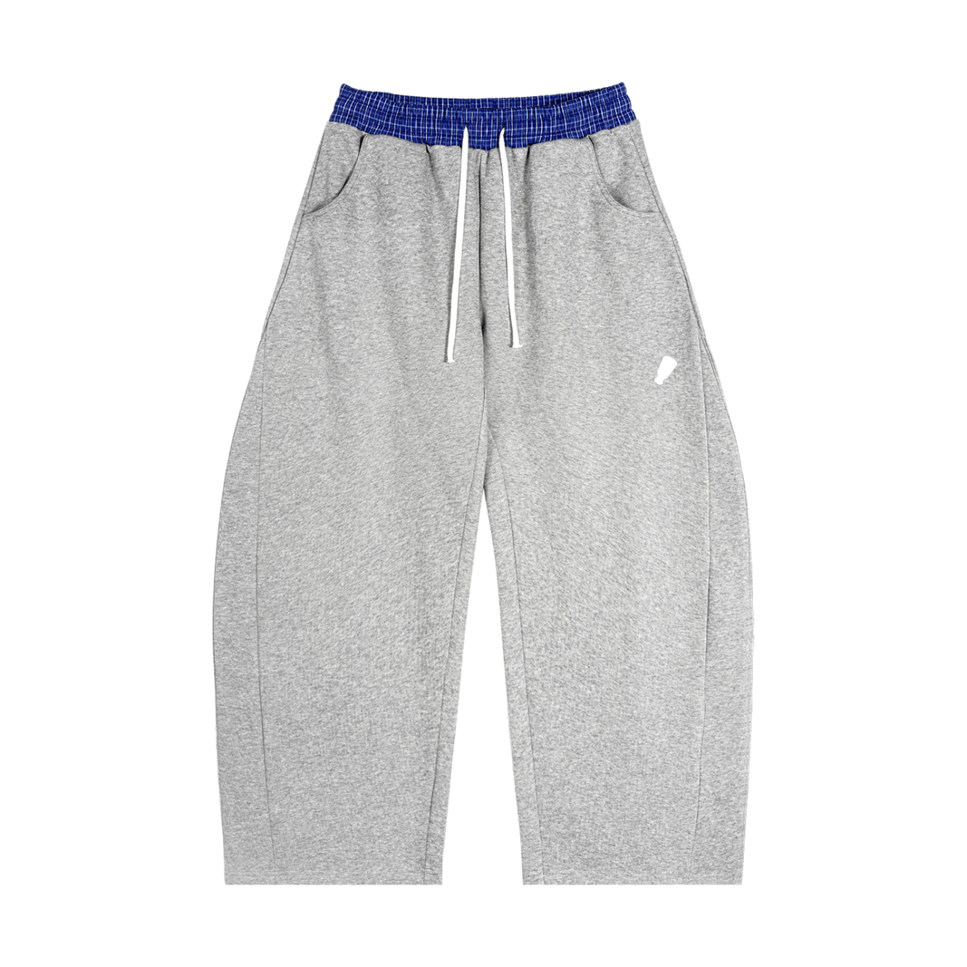 Sk Plaid Waistband Barrel Sweatpants
