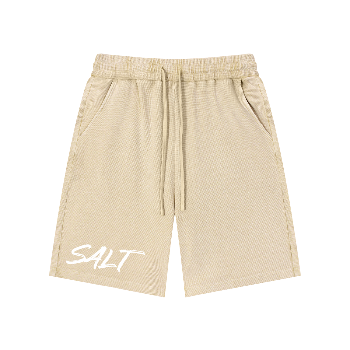 SK Stone-wash Waffle Knit Shorts