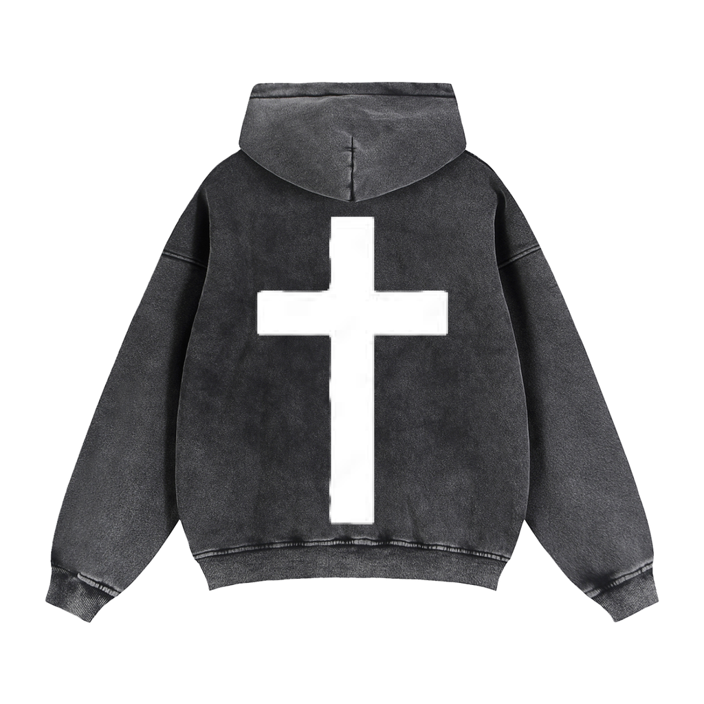 Zip-Through Boxy Fleece Hoodie