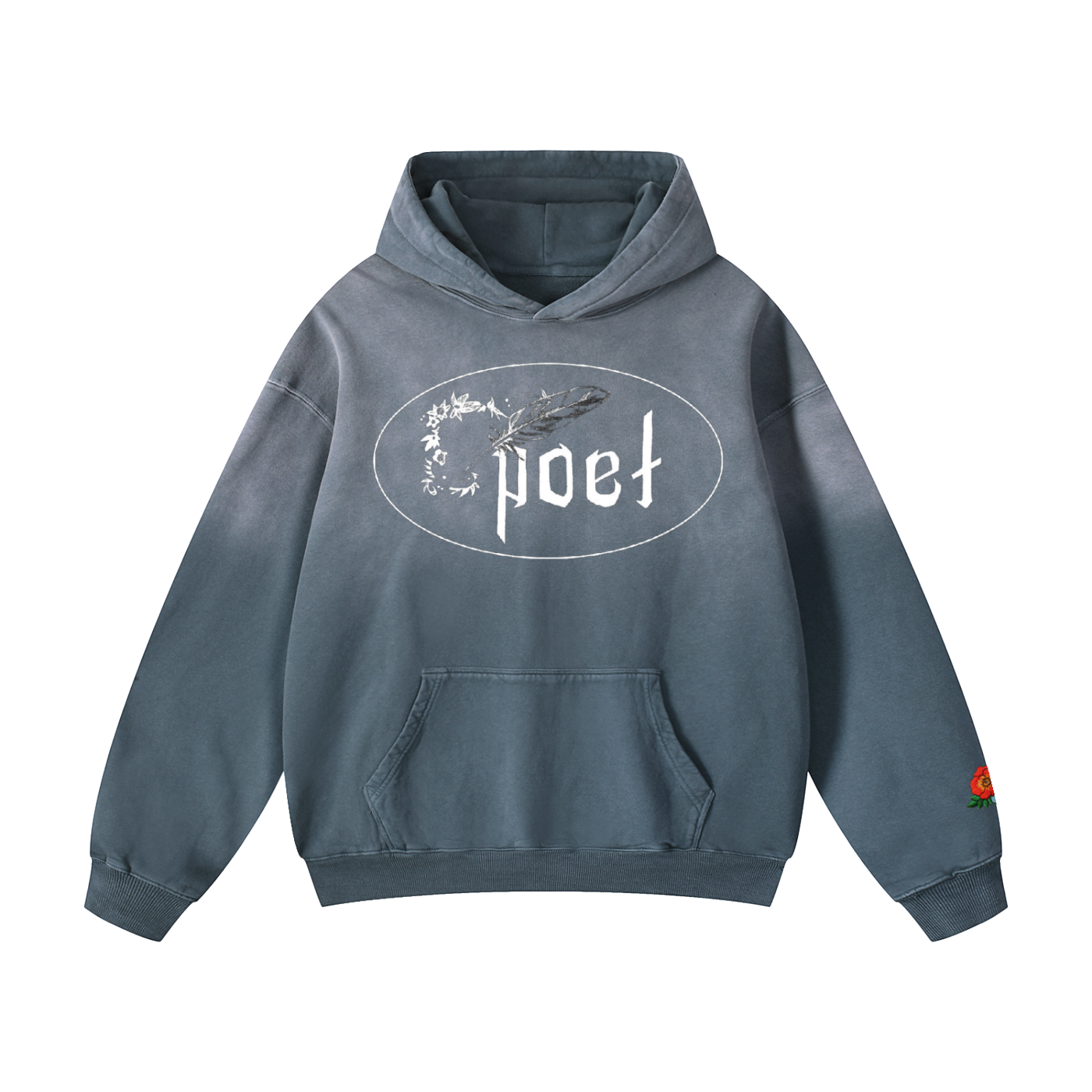 "Poetic" SK Oversized Sun-fade Hoodie