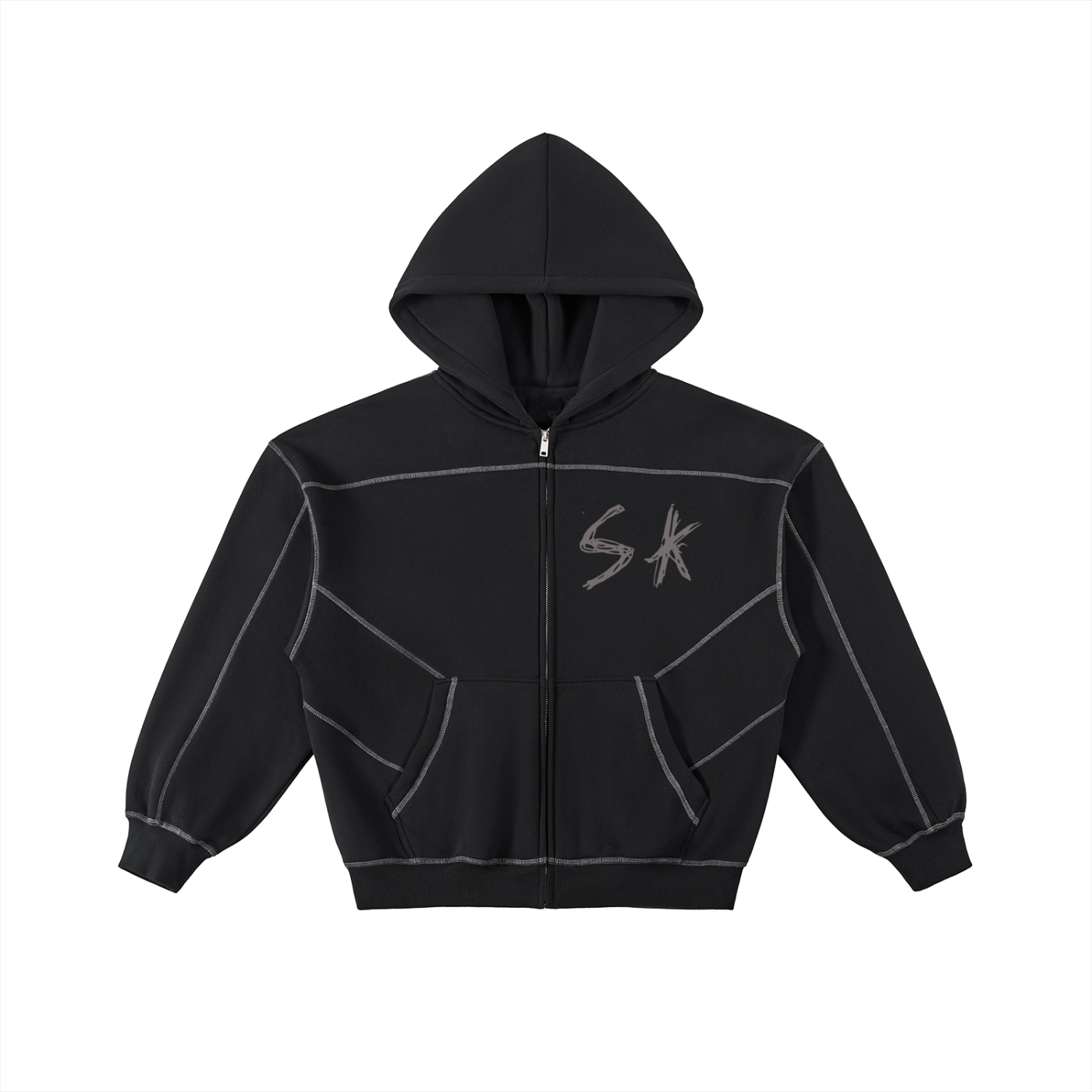 "C.O.G" SK Boxy Zip Hoodie