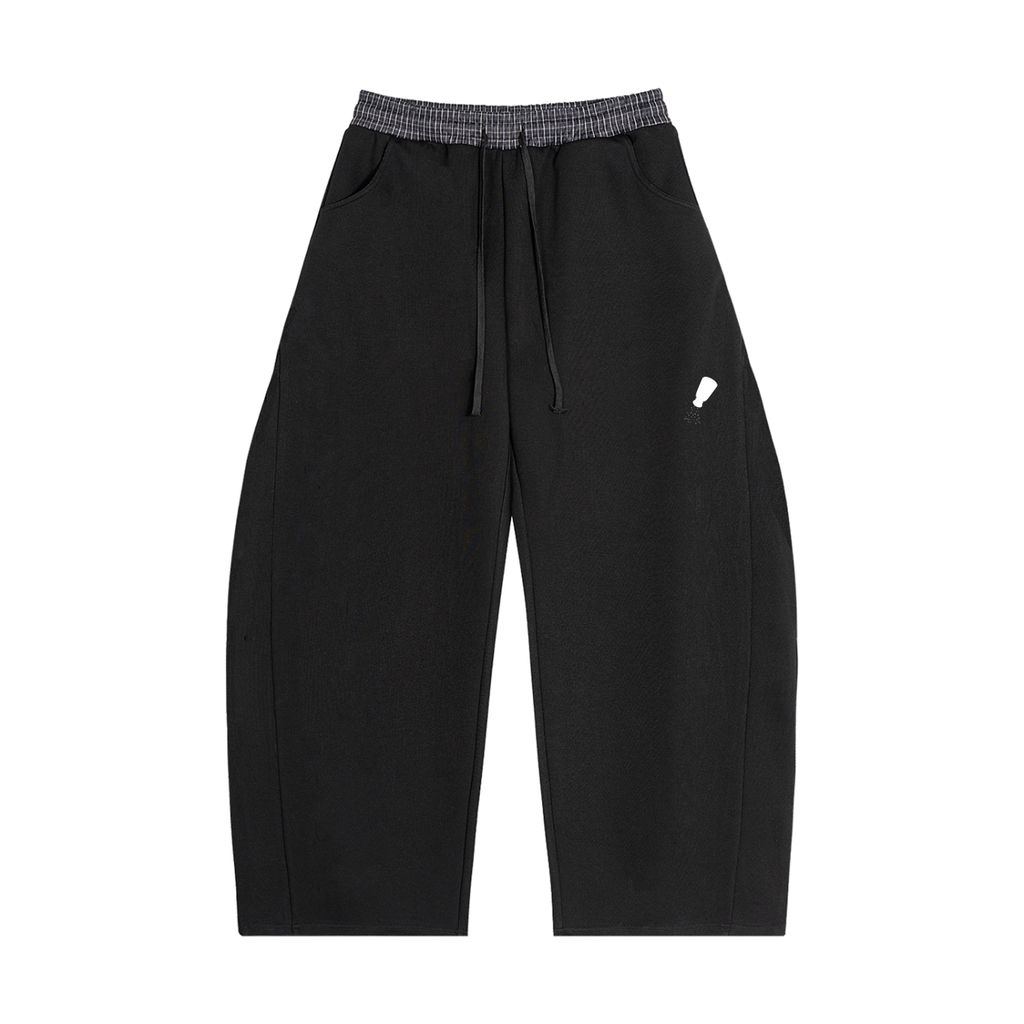 Sk Plaid Waistband Barrel Sweatpants