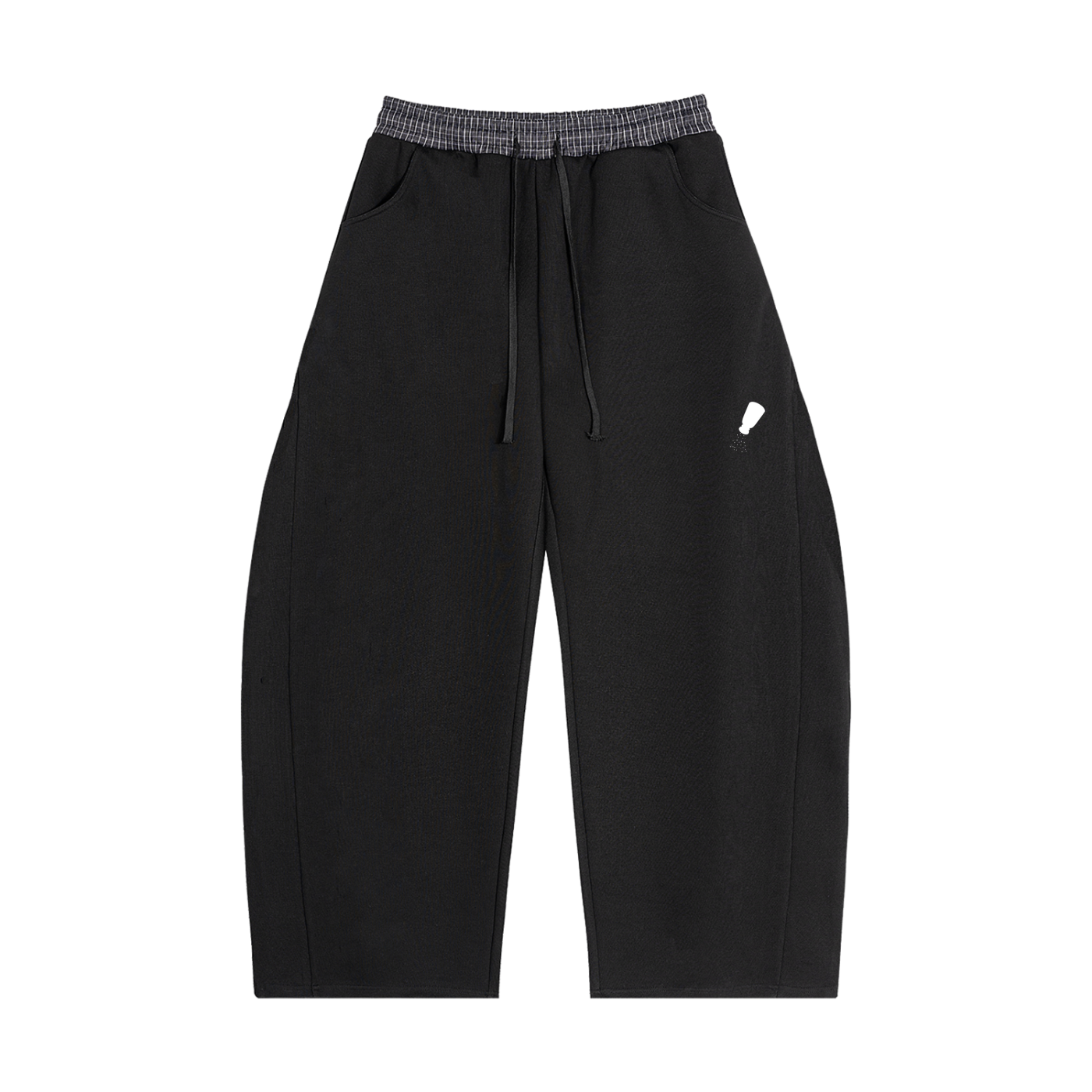 Sk Plaid Waistband Barrel Sweatpants
