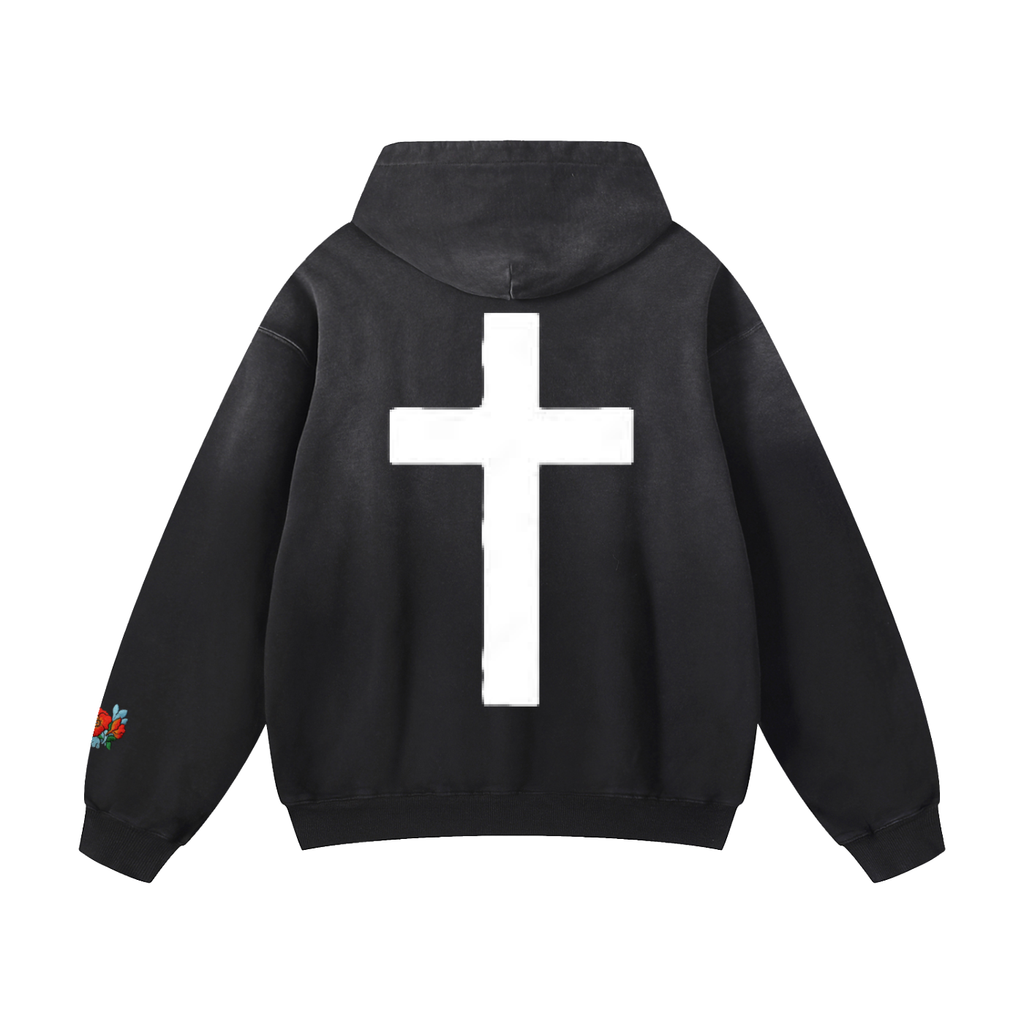 "Poetic" SK Oversized Sun-fade Hoodie