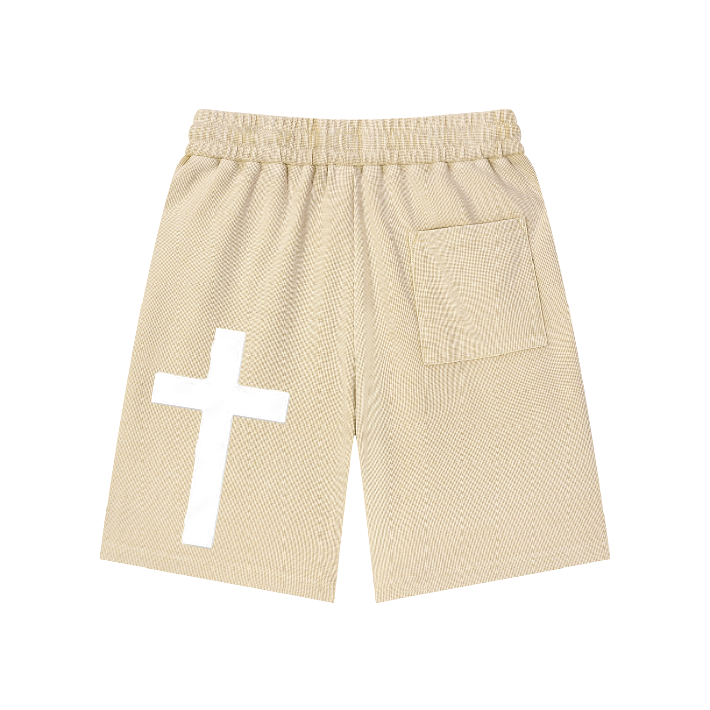 SK Stone-wash Waffle Knit Shorts