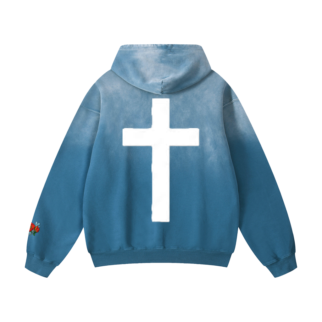 "Poetic" SK Oversized Sun-fade Hoodie
