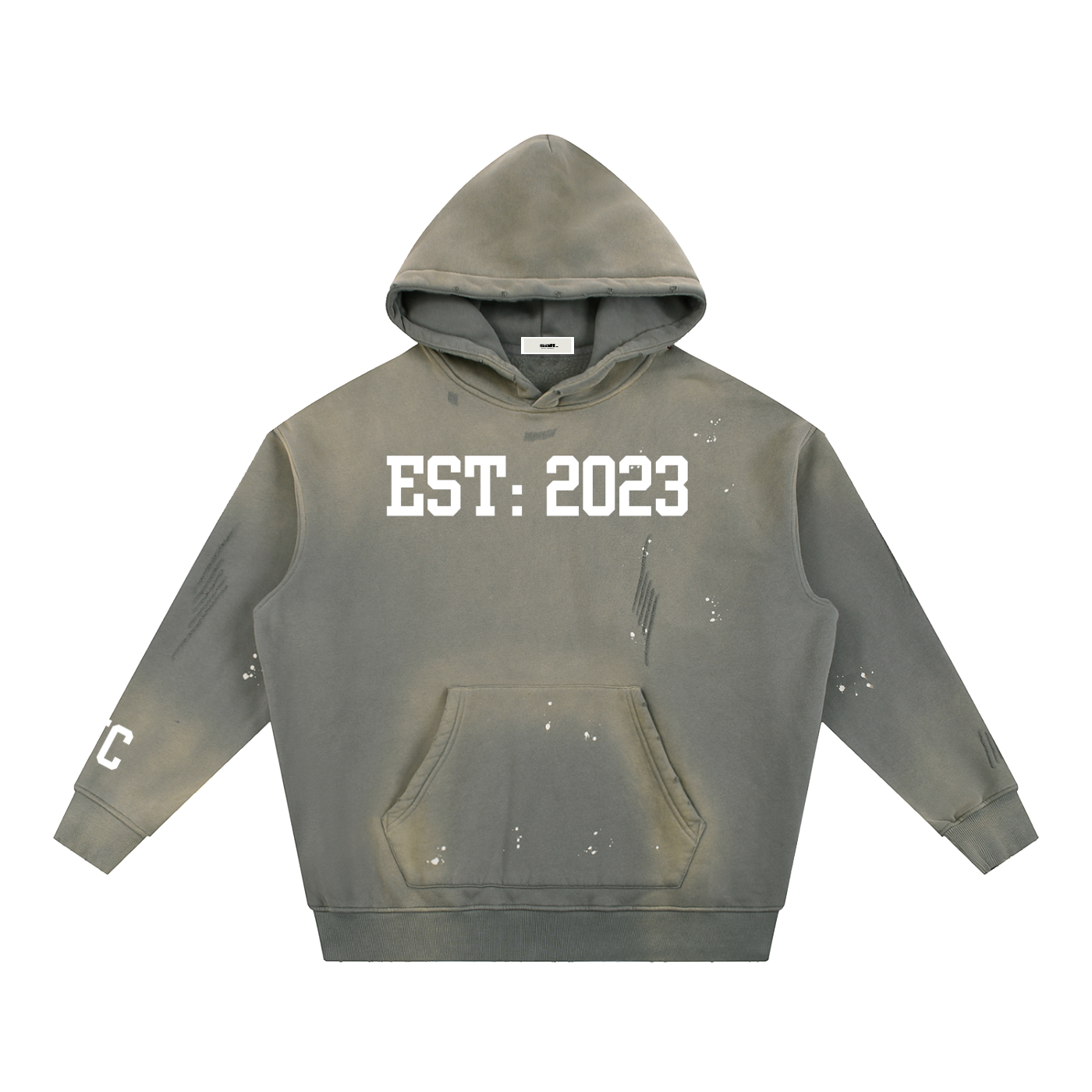 "Established" SK Vintage Frayed  Hoodie