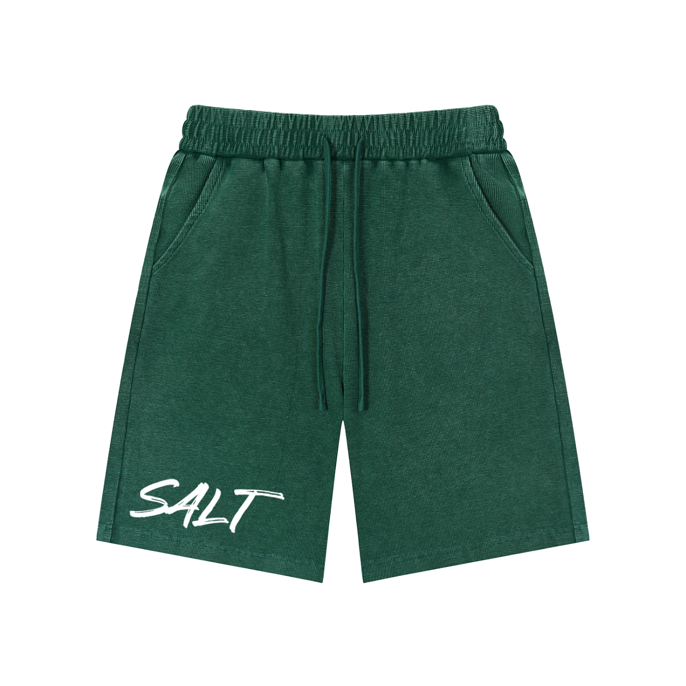 SK Stone-wash Waffle Knit Shorts