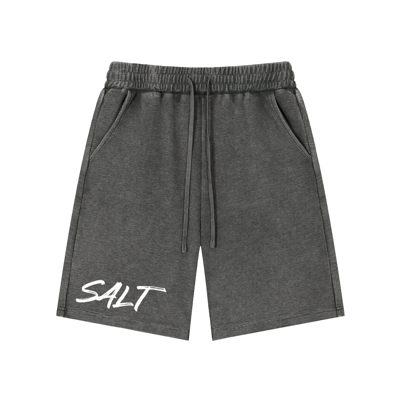 SK Stone-wash Waffle Knit Shorts