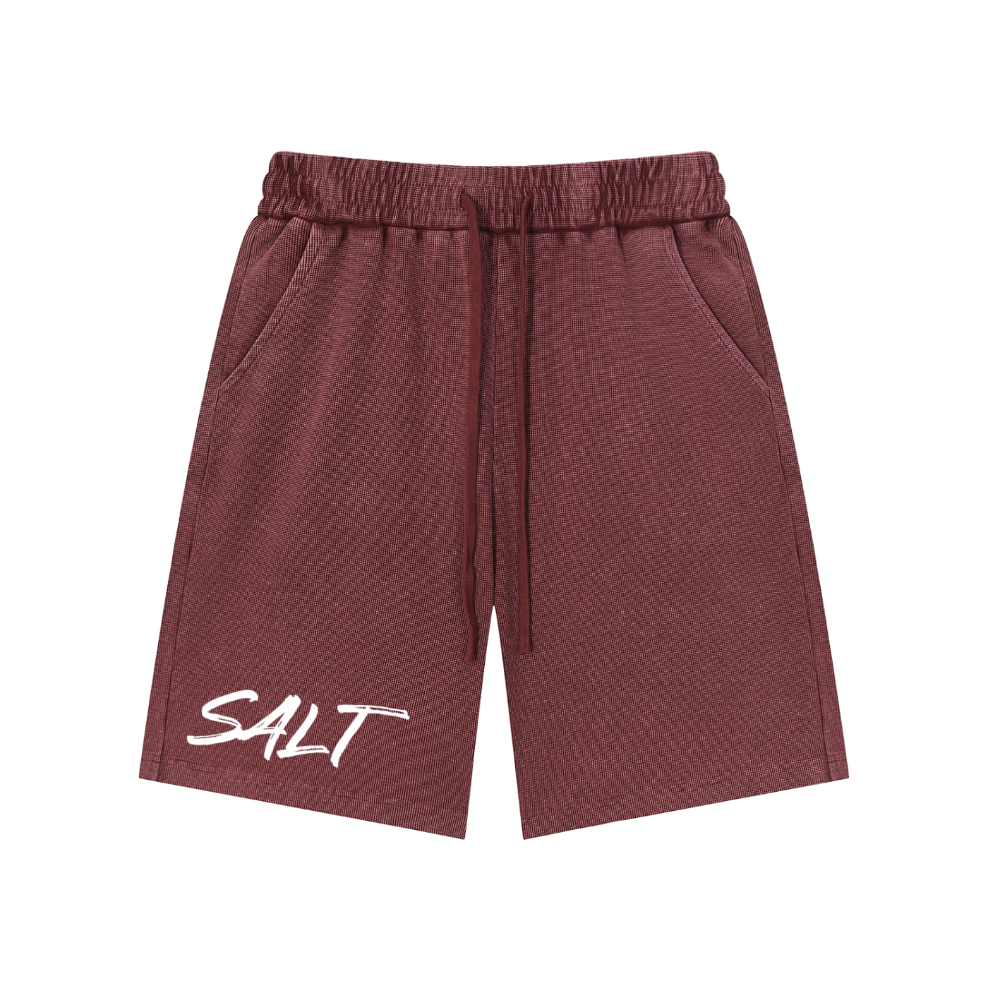 SK Stone-wash Waffle Knit Shorts