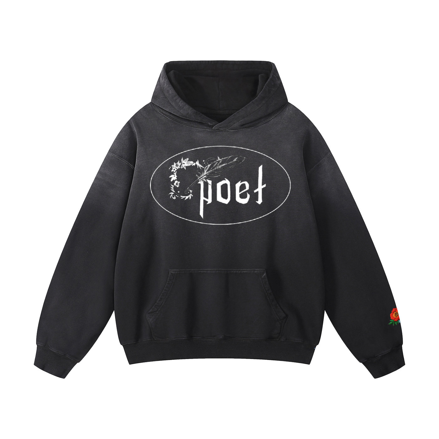 "Poetic" SK Oversized Sun-fade Hoodie