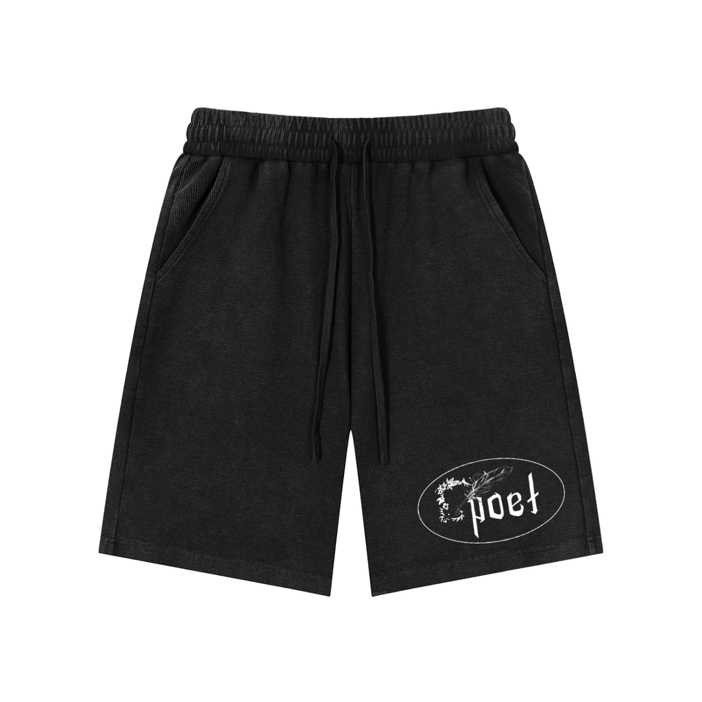 "poetic" SK Stone-wash Shorts